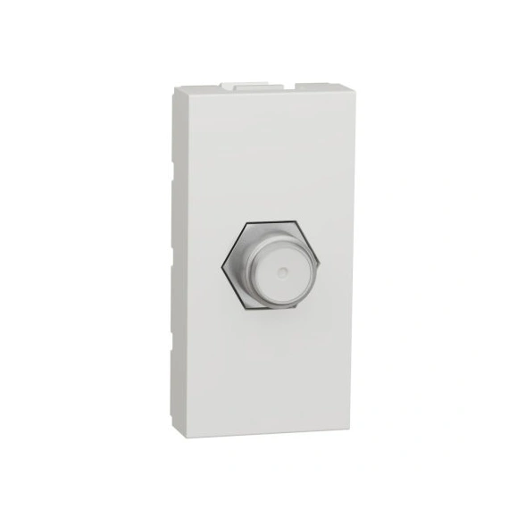 Розетка Coaxial F-type, 1-мод., Unica New NU346818 білий