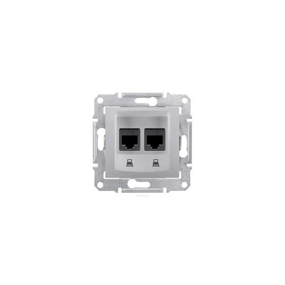 Компьютерная розетка 2-й цвет алюминий SDN4600160