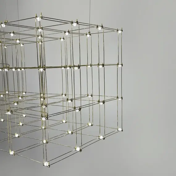 Люстра Linef СТРУКТУРИ TITANIUM MJ199-1200*600*600 Titanium, зображення 6