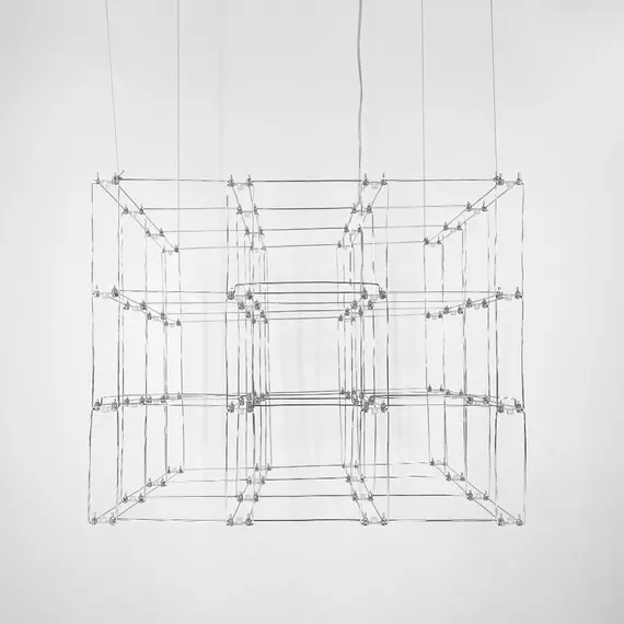Люстра Linef СТРУКТУРИ CHROME MJ199-720*600*600 CH, изображение 8