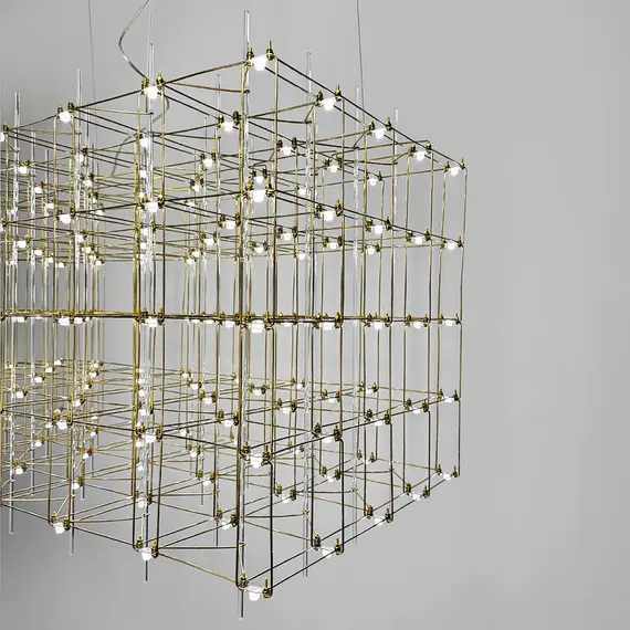 Люстра Linef СТРУКТУРИ TITANIUM MJ201-1290*600*600 Titanium, зображення 3