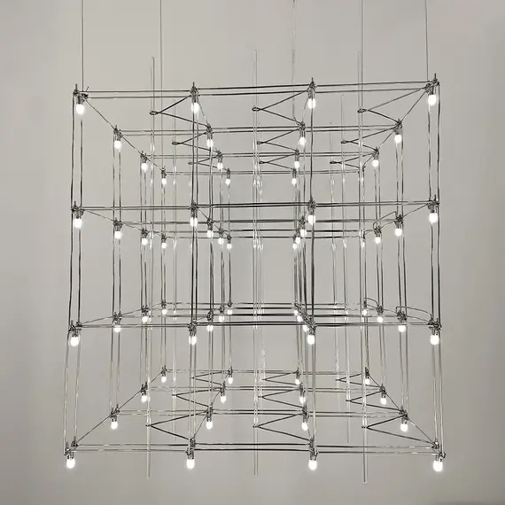 Люстра Linef СТРУКТУРИ CHROME MJ200-720*600*600 CH, изображение 6