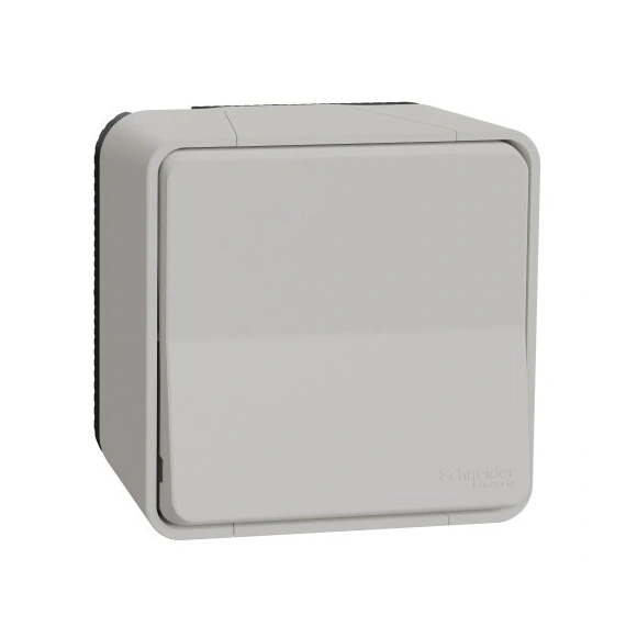 Кнопковий вимикач IP55, зовнішній монтаж, білий, Mureva Styl Schneider Electric MUR39026