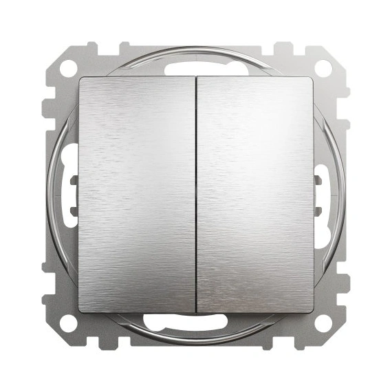 Переключатель 2-кл SE Sedna Elements SDD170108 матовый алюминий