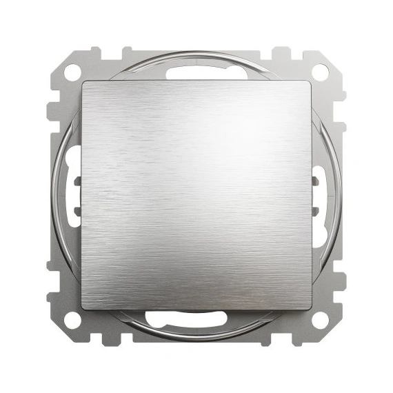 Кнопковий вимикач 1-кл SE Sedna Elements SDD170111 матовий алюміній