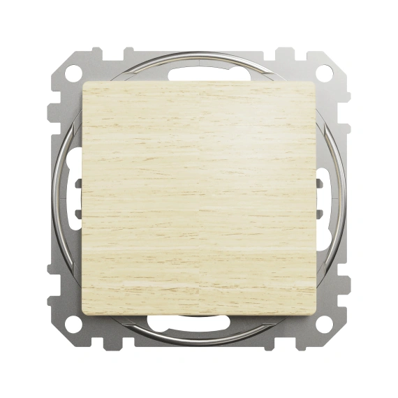 Кнопковий вимикач 1-кл SE Sedna Elements SDD180111 береза