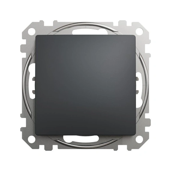 Кнопочный переключатель 1-кл SE Sedna Design SDD114116 черный