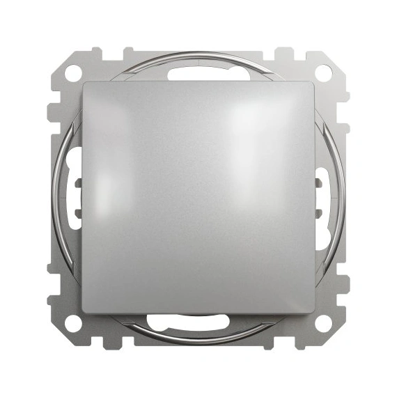 Кнопочный выключатель 1-кл SE Sedna Design SDD113111 алюминий