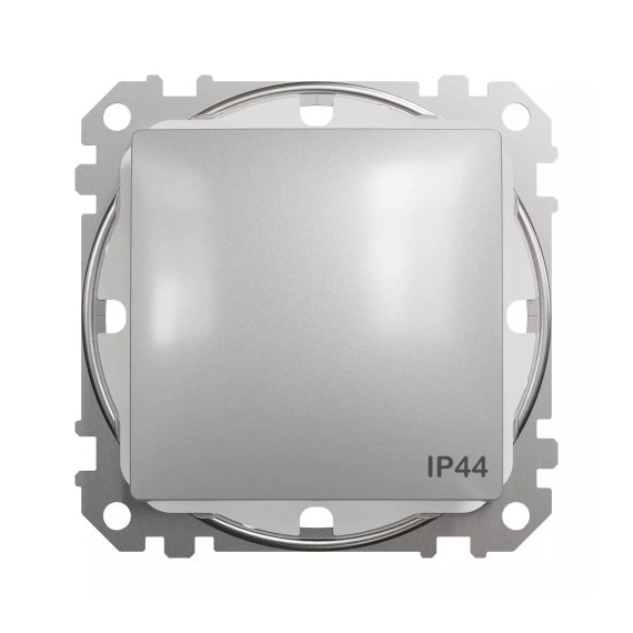 Переключатель 1-кл IP44 SE Sedna Design SDD213106 алюминий