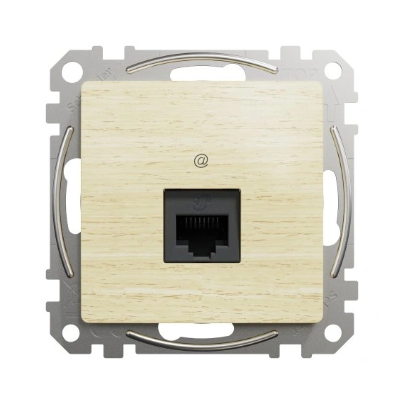 Компьютерная розетка RJ45 кат. 5е UTP SE Sedna Elements SDD180451 береза