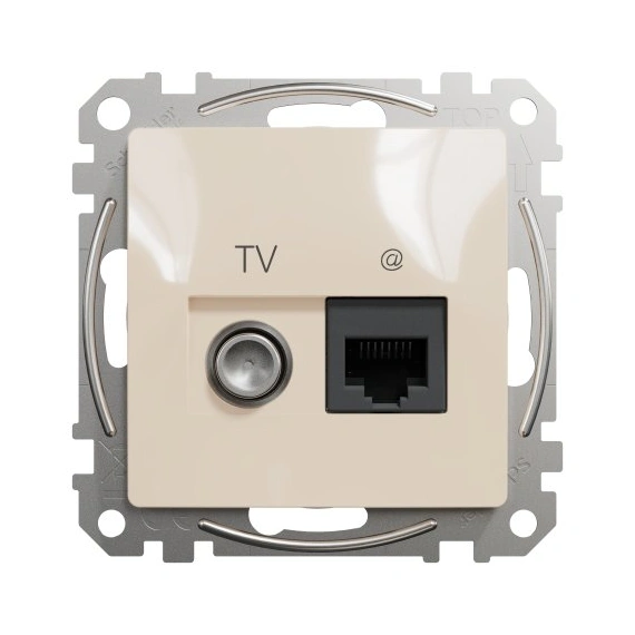 Розетка RJ45 6 UTP-TV SE Sedna Design SDD112469T бежевий