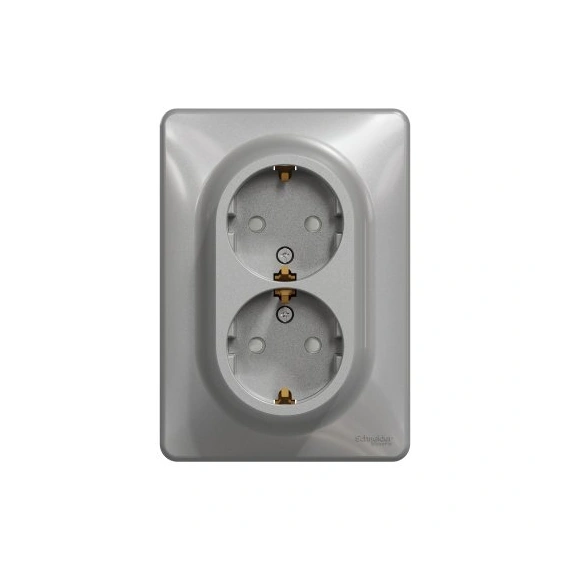 Розетка 2-а з/к зі шторками SE Sedna Design SDD313221