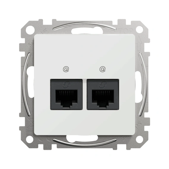Компьютерная розетка 2-я. RJ45 кат. 5е UTP SE Sedna Design SDD111452 белый