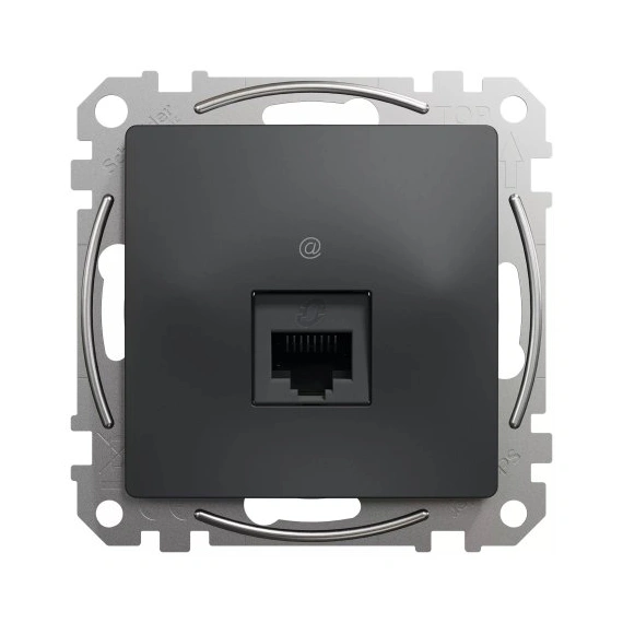 Комп'ютерна розетка RJ45 кат. 5е UTP SE Sedna Design SDD114451 чорний