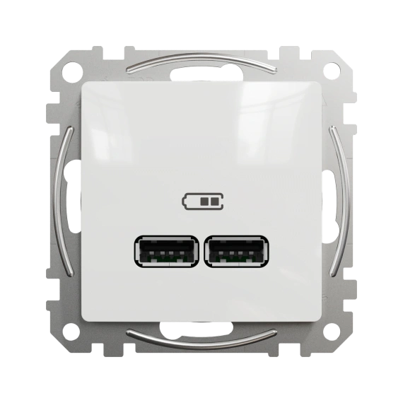 USB розетка тип A+A 2,1A SE Sedna Design SDD111401 белый