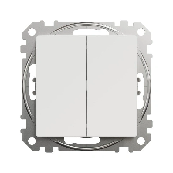 Вимикач 2-кл SE Sedna Design SDD111105 білий