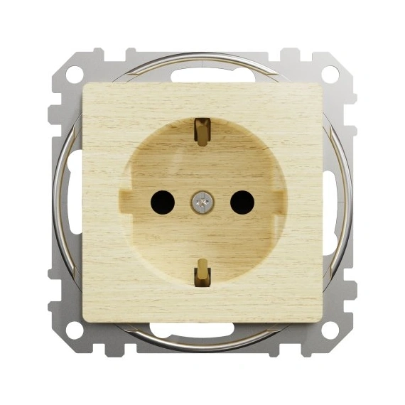 Розетка с ж/к со шторками SE Sedna Elements SDD180022 береза
