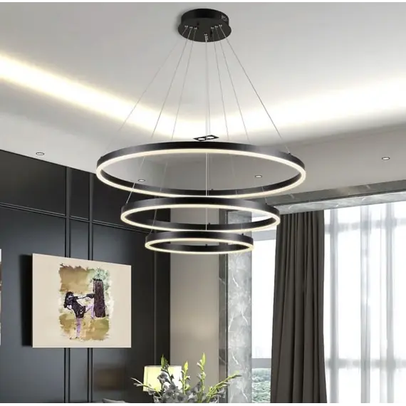 Люстра Linef M 2702 M2702-800+600+400 BK, зображення 2