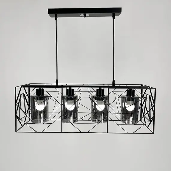 Люстра Linef 12120 BK 12120/4 BK+GR, зображення 5