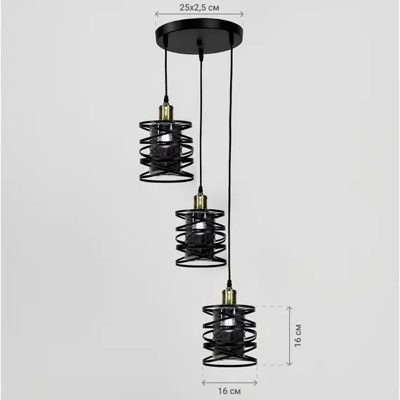 Підвіс Linef 12333 12333/3R BK+GR, изображение 2