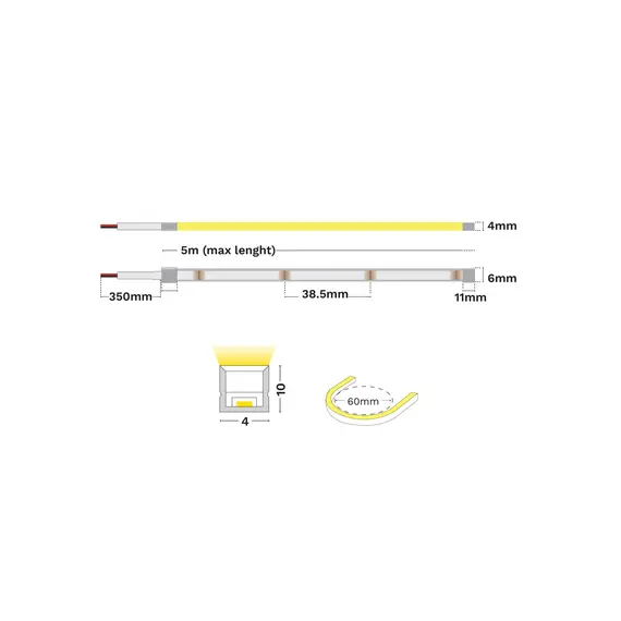 Архітектурний неон Nova Luce KEMA 4X10 IP67 HORIZONTAL BENDING 9540107