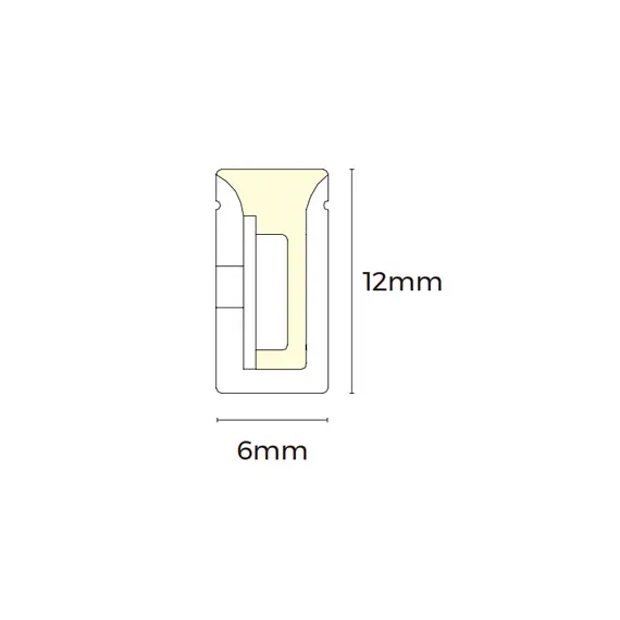 Гнучкий неон COLORS 24V IP65 7,2W 295Lm 3000K 5м (NMS0612 (HP) -WW), зображення 5