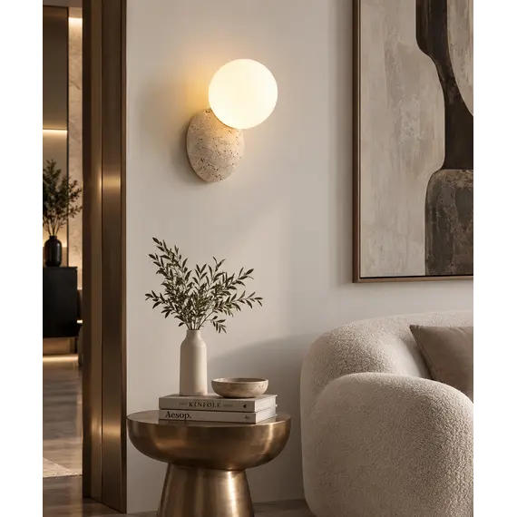 Настінний світильник Stone Lamp бежевий 052087/1 w yl, зображення 4