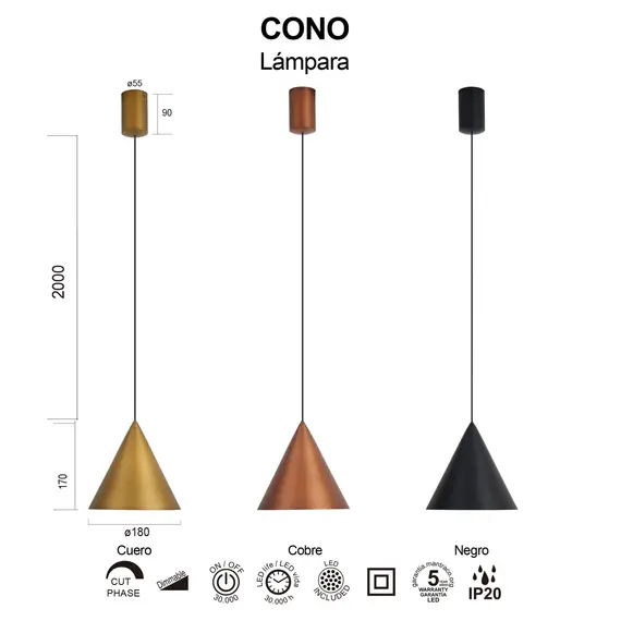 Подвесной светильник Mantra CONO 9449, изображение 3