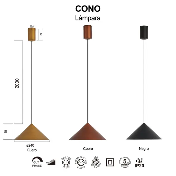 Підвісний світильник Mantra CONO 9453, зображення 3