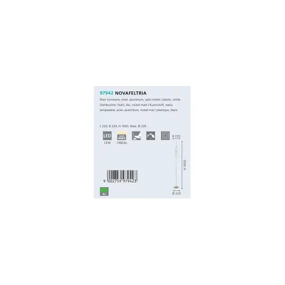 Торшер Eglo NOVAFELTRIA LED 97942, изображение 2