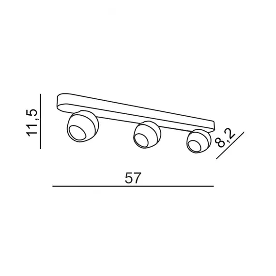 Потолочный светильник AZzardo PERA 3 AZ1252 (FH5783A93ALU), изображение 3