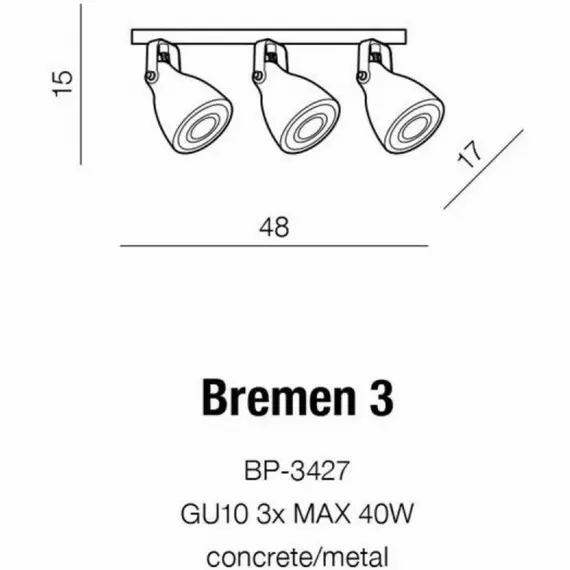 Люстра AZzardo BREMEN 3 AZ2371 (BP-3427-GR), зображення 3