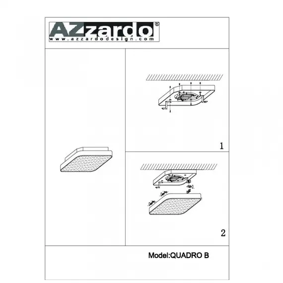 Стельовий світильник AZzardo QUADRO В AZ0203 (AX7131B ), зображення 4