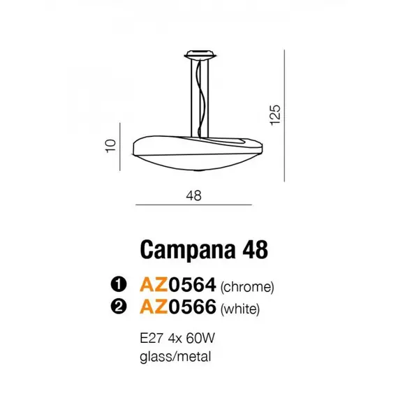 Подвесной светильник AZzardo CAMPANA 48 AZ0566, изображение 3