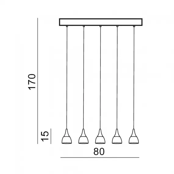 Светильник Azzardo AZ2910 Dalmatia 5 LED Black, изображение 3