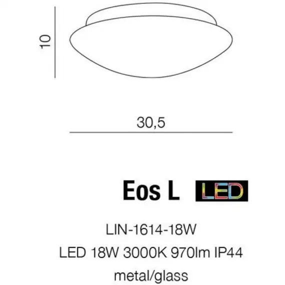 Стельовий світильник AZzardo EOS L AZ2070 (LIN161418WWH), зображення 4