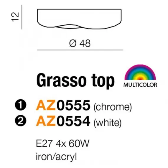 Потолочный светильник AZzardo GRASSO AZ0554, изображение 3