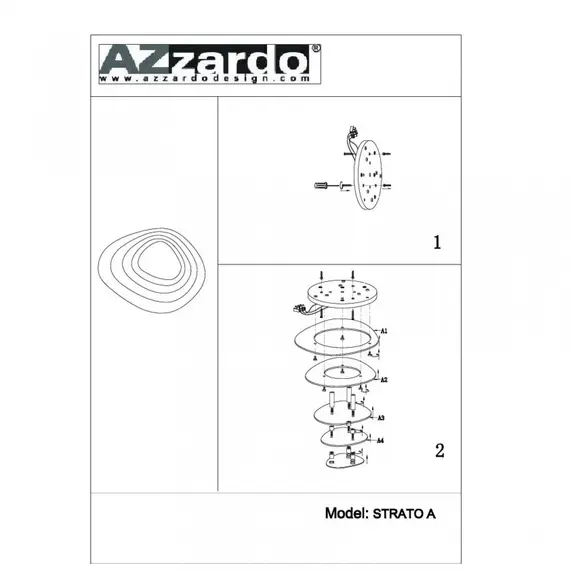 Люстра AZzardo STRATO A AZ0197 (AB9046-1-WH), изображение 5