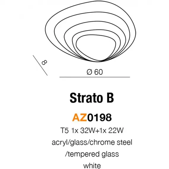 Люстра AZzardo STRATO B AZ0198 (AX9046-L-WH), зображення 3