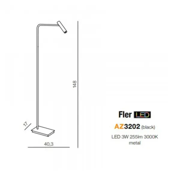 Торшер AZzardo FLER AZ3202, изображение 4