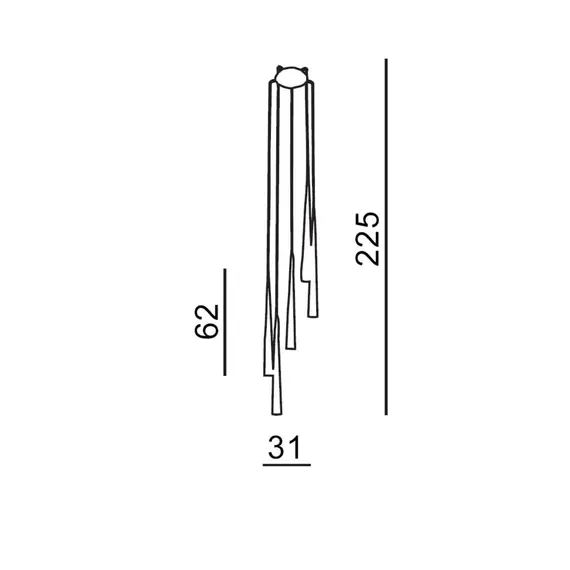 Подвесной светильник Azzardo MD1220A-5CH STYLO 5 chrome (AZ0134), изображение 5