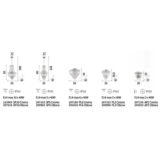 Люстра Ideal Lux DUBAI 201016, изображение 2
