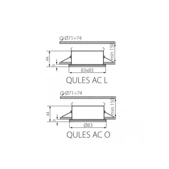 Светильник Kanlux Qules AC LC/M (26301), изображение 2