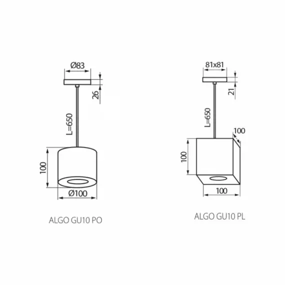 Люстра Kanlux ALGO GU10 PO-B 27039, зображення 2