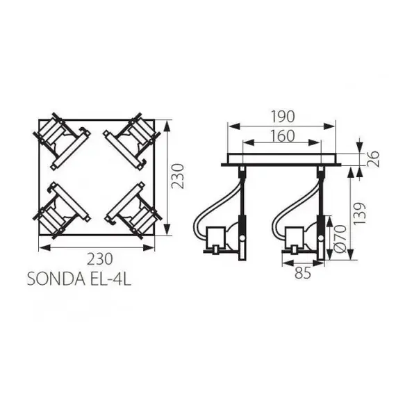 Светильник Kanlux SONDA EL-4L 4798, изображение 2