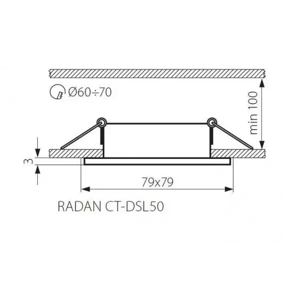 Точечный светильник Kanlux RADAN CT-DSL50 7363, изображение 2