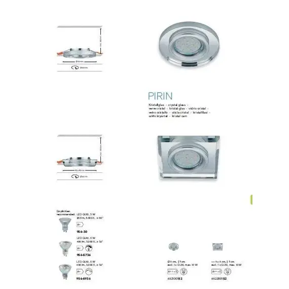 Вбудований точковий світильник TRIO PIRIN 652100152, зображення 5