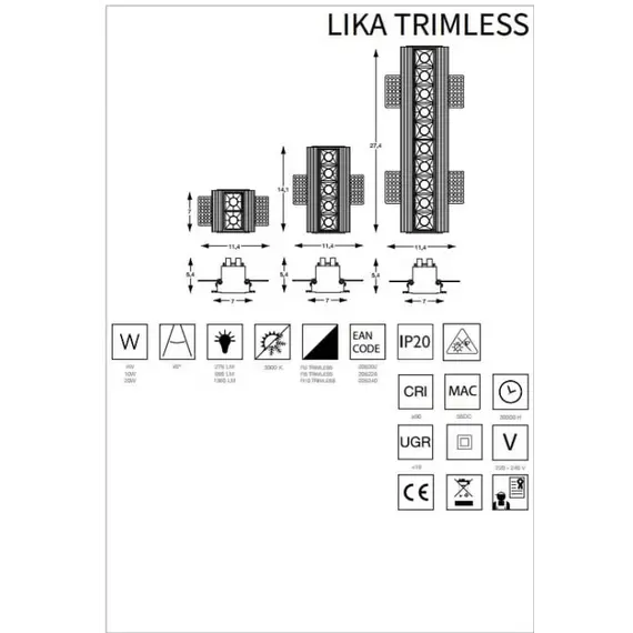 Модульний світильник Ideal Lux LIKA TRIMLESS 4W 206202, зображення 4
