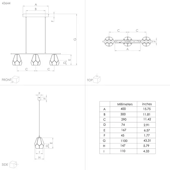 Подвесной светильник Eglo MARDYKE 43644, изображение 4