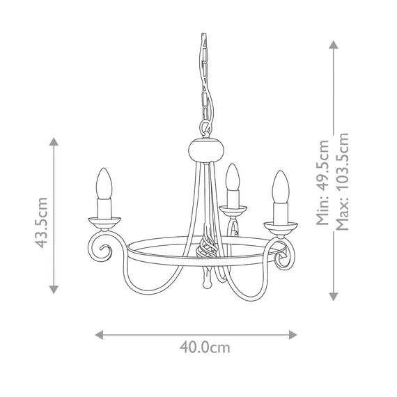 Люстра Elstead Harlech HR3A BLACK, изображение 5